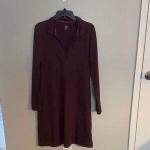 Title Nine purple Long Sleeve Dress with hidden zipper pocket size large